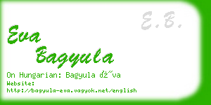 eva bagyula business card